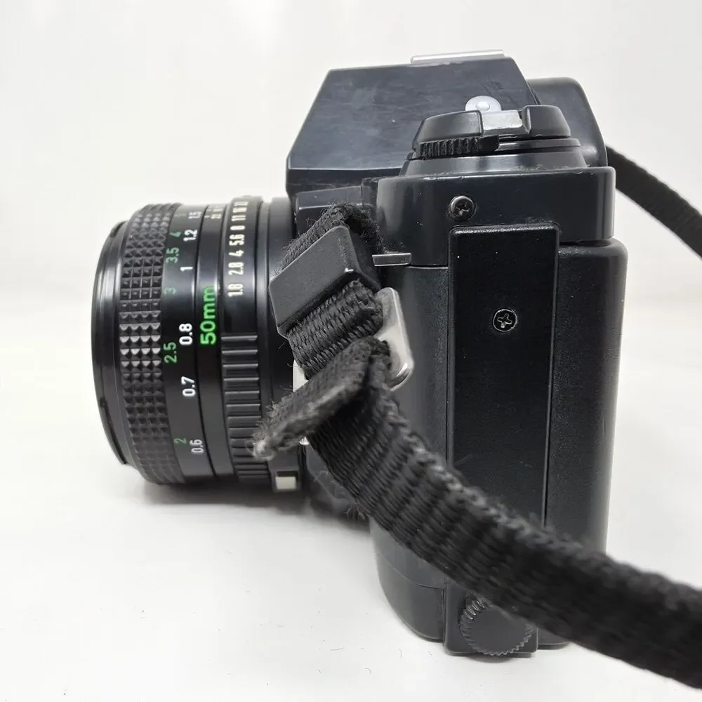 Canon T50 35mm SLR Film Camera with Canon FD 50mm 1:1.8 Lens Tested Working